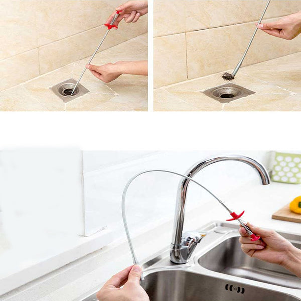 Multifunctional Cleaning Hook,Flexible Cleaning Claw Pipe